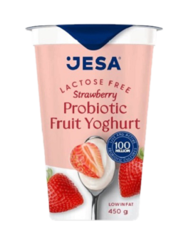 Lactose free strawberry probiotic fruit yoghurt1